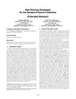 New Winning Strategies for the Iterated Prisoner`s Dilemma