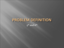 Problem Definition