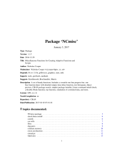 Package `NCmisc`
