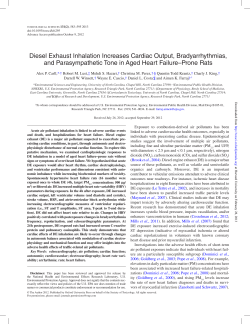Diesel Exhaust Inhalation Increases Cardiac Output