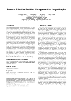 Towards Effective Partition Management for Large Graphs