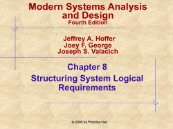Modern Systems Analysis and Design Ch8