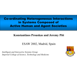 Motivation: Composite human/agent systems Time-aware