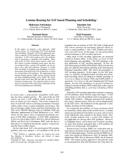 Lemma Reusing for SAT based Planning and Scheduling