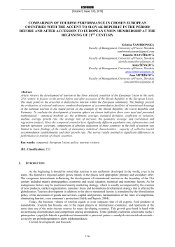comparison of tourism performance in chosen european countries