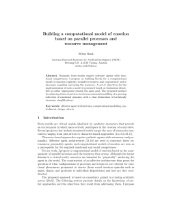 Building a computational model of emotion based on parallel