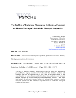 The Problem of Explaining Phenomenal Selfhood: A