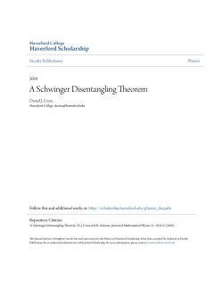 A Schwinger Disentangling Theorem