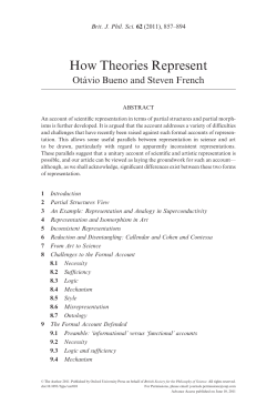 How Theories Represent - University of Miami College of Arts and
