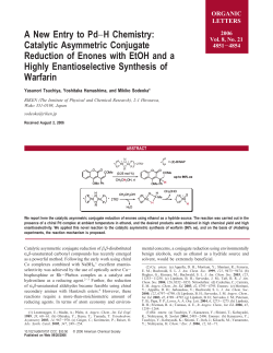 A New Entry to Pd&minus;H Chemistry: Catalytic Asymmetric Conjugate