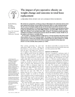 The impact of pre-operative obesity on weight change and outcome