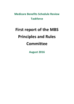 Report from the Principles and Rules Committee