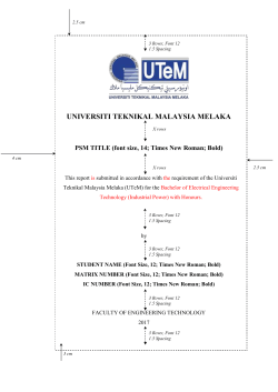 Full Report Format - Ver. 5.0 Date Revised 30 Mac 2017