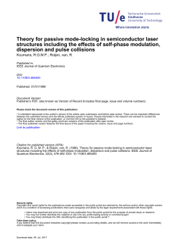 Theory for passive mode-locking in semiconductor laser