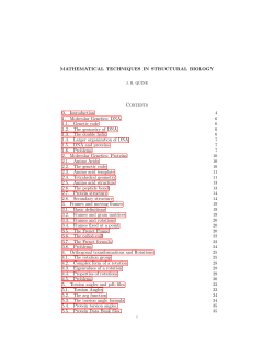 MATHEMATICAL TECHNIQUES IN STRUCTURAL