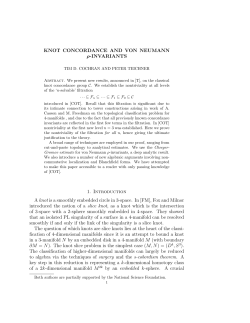 KNOT CONCORDANCE AND VON NEUMANN &rho;