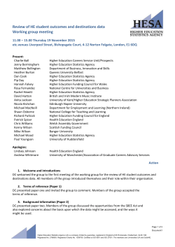 Minutes HESA Destinations Review Working Meeting 2015-11-19