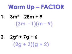 4.5 - Warm Up