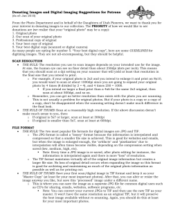 Donating Images and Digital Imaging