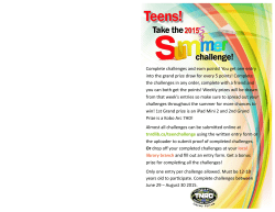 Complete challenges and earn points! You get one entry into the