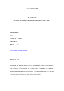 Monica Kennedy Epistemolgy