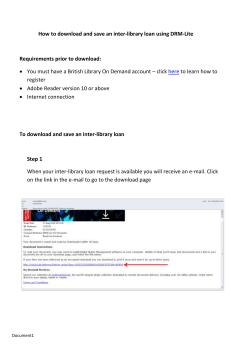 How to and save an inter-library loan using DRM