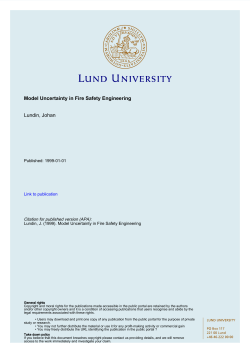 Model Uncertainty in Fire Safety Engineering