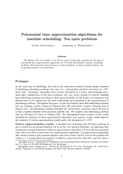 Polynomial time approximation algorithms for machine scheduling