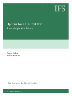 Options for a UK flat tax: some simple simulations