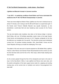 4th IAU Trail World Championships &ndash; media release &ndash; Race Report