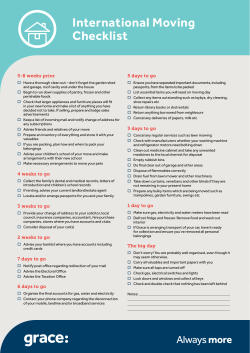 International Moving Checklist