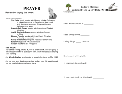 CFBC Sermon notes Prayer and HG Qs Mar 9 2014