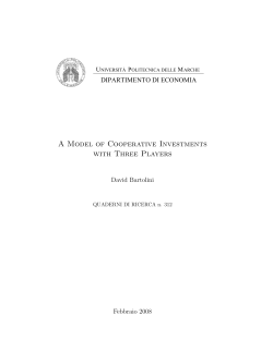 A Model of Cooperative Investments with Three Players