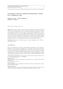 Computing p-values in conditional independence models for a