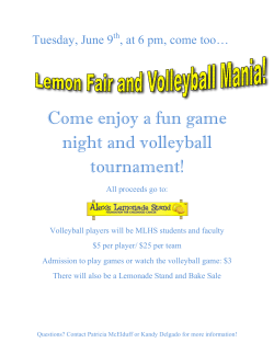 Come enjoy a fun game night and volleyball tournament!