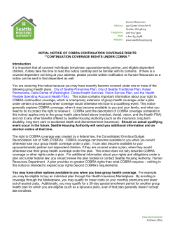 COBRA HIPAA Initial Notices