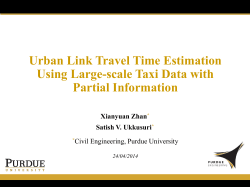 Urban Link Travel Time Estimation Using Large