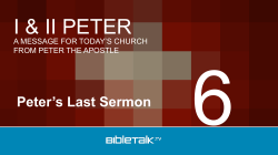 Peter`s Last Sermon