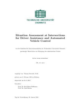 Situation Assessment at Intersections for Driver Assistance