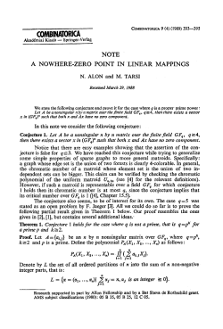 A nowhere-zero point in linear mappings