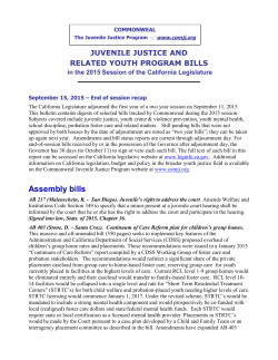 CA Legislative Report September 15, 2015