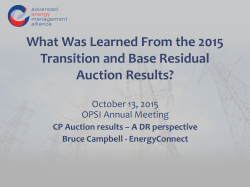 Demand Response in PJM: An Industry Perspective