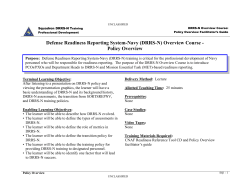 DRRS-N Training Course