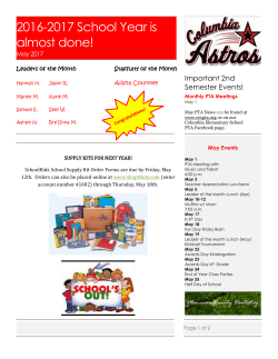 May 1 - Columbia Elementary PTA