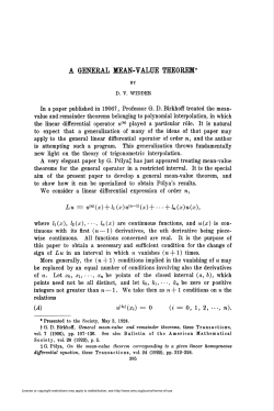 a general mean-value theorem - American Mathematical Society