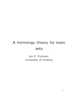 A homology theory for basic sets - UVic Math