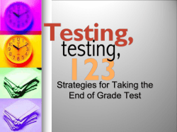 Test Taking Strategies