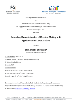 Estimating Dynamic Models of Decision Making with Applications to