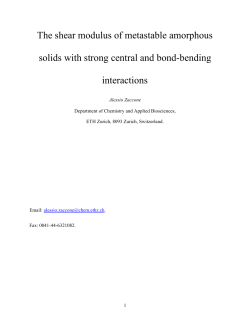 The shear modulus of metastable amorphous solids with strong