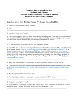 Questions and Answers Regarding Medicaid Rule Change